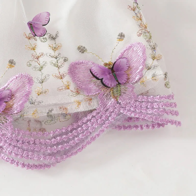 Baby 2-Piece Flower Butterfly Dress Set with Headband