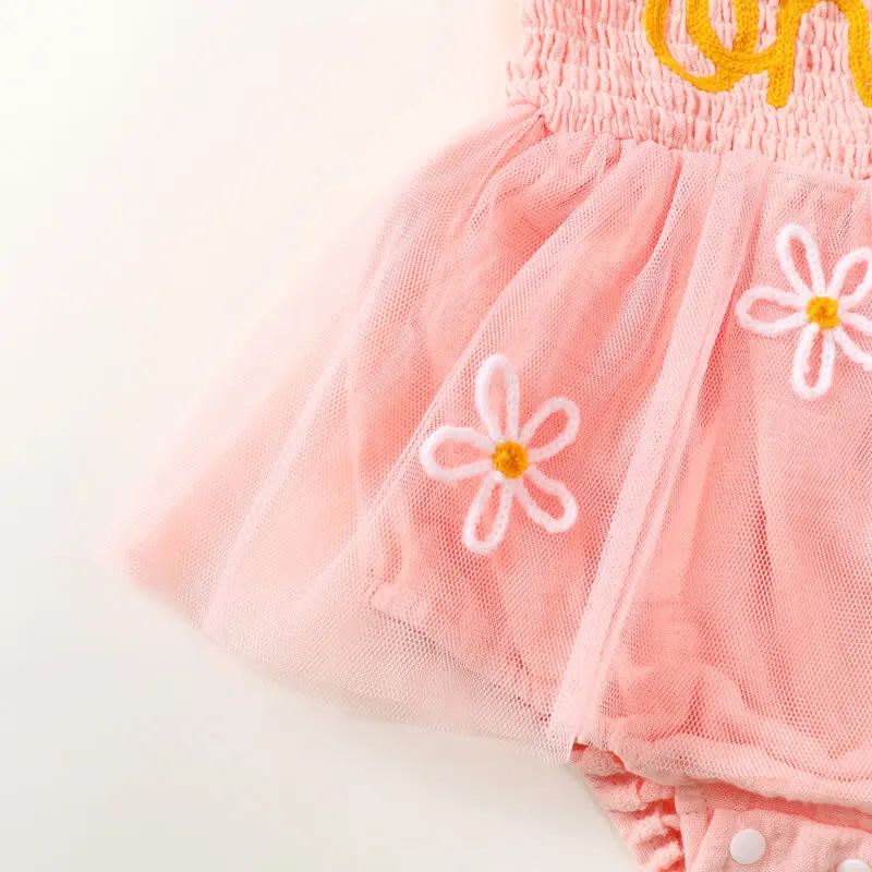 ONE Baby Flower Strap Bodysuit with Headband