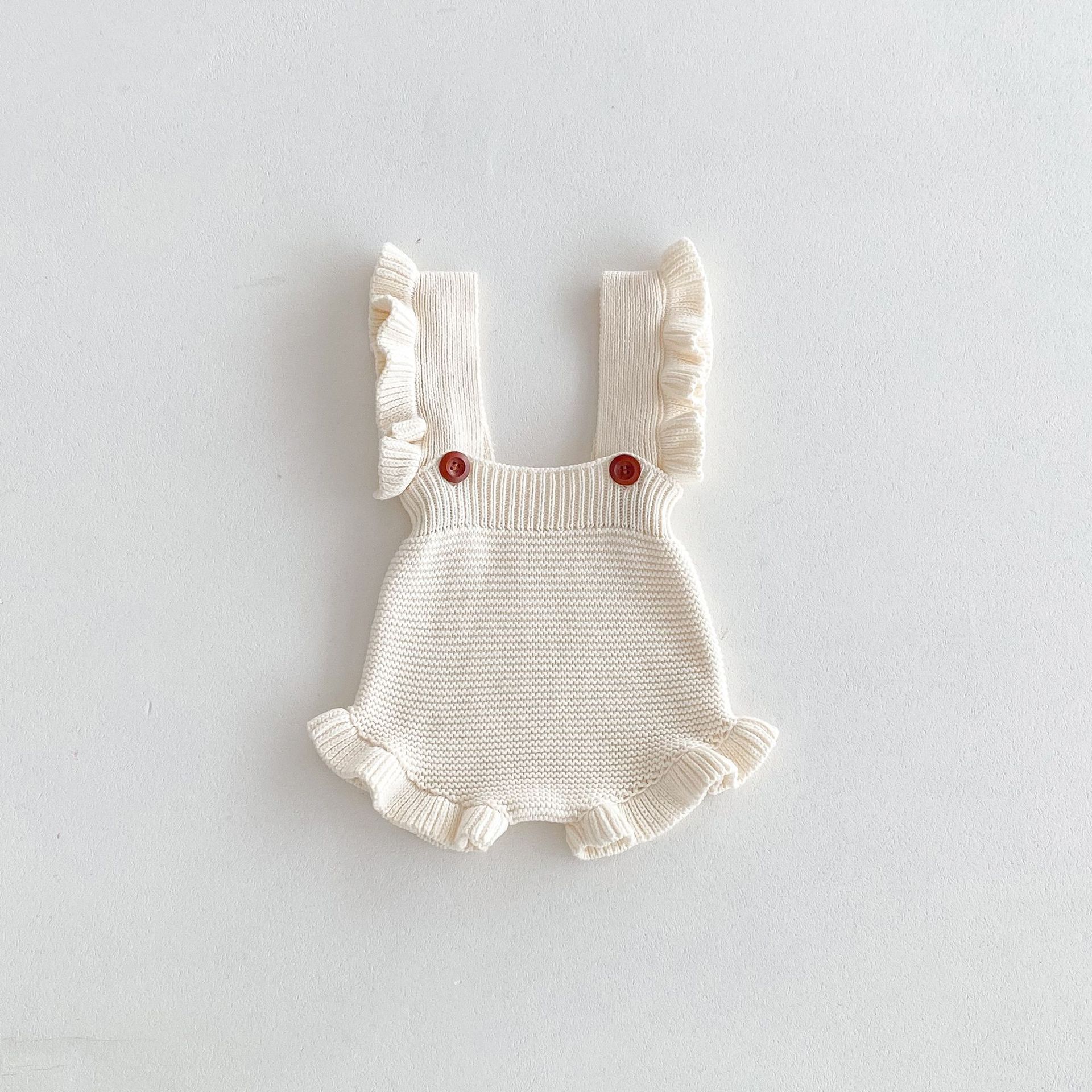 Baby Girl 2 Piece Ruffled Overalls