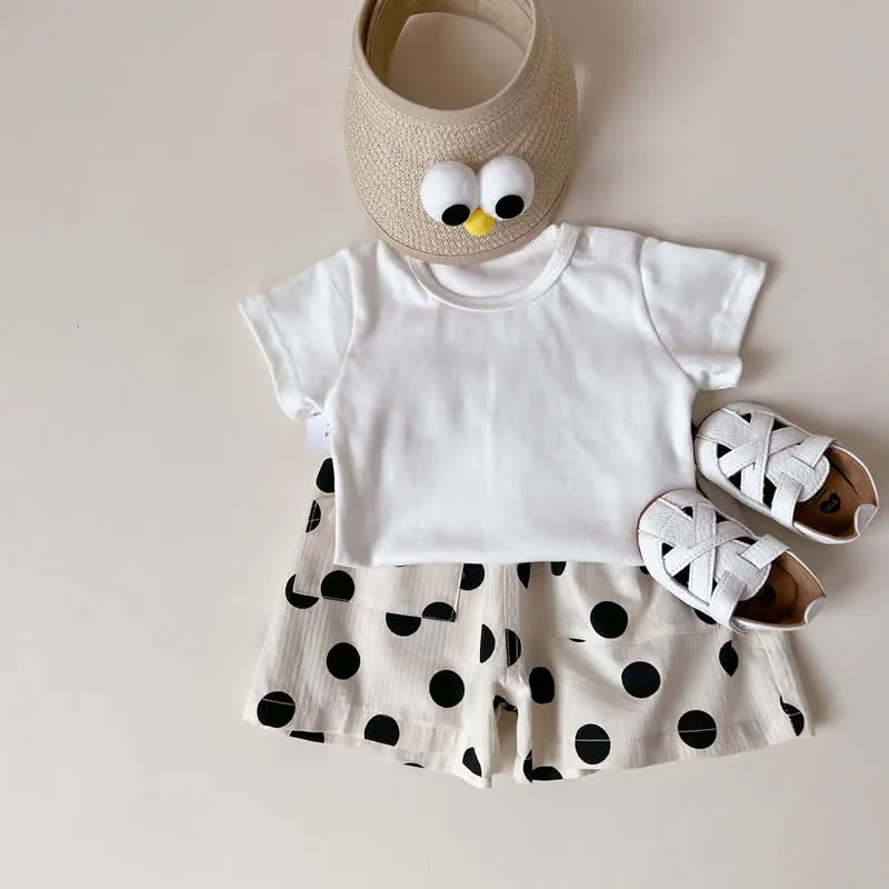 Baby Heart Dots Plaid Basic Shorts