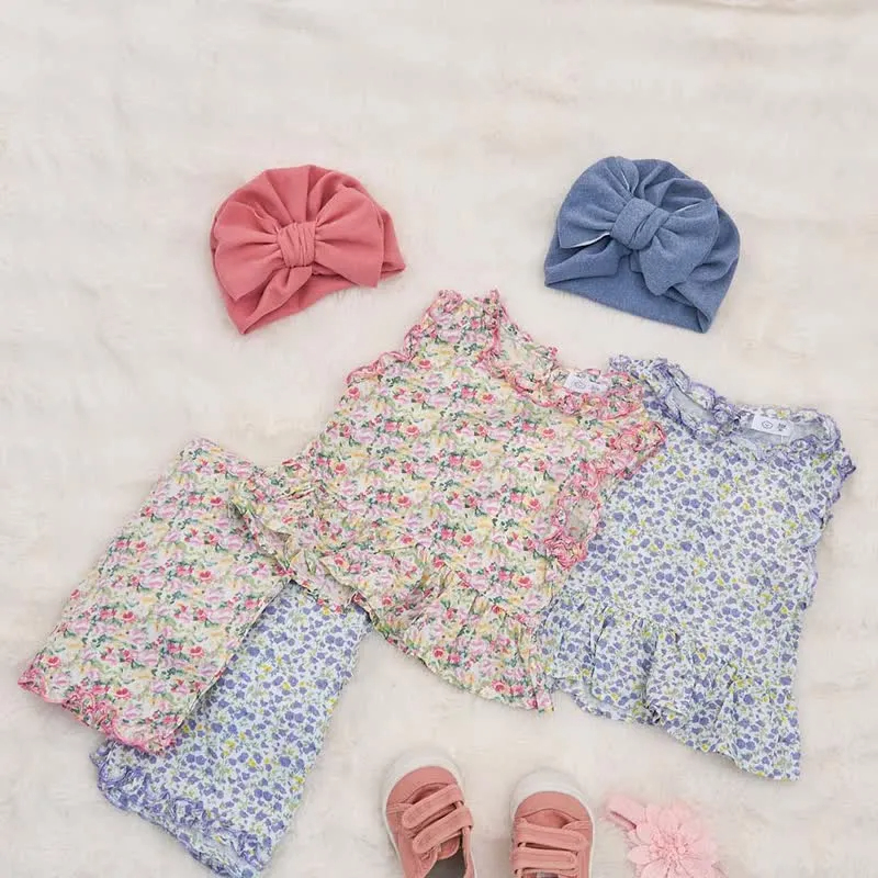 Toddler 2-Piece Loose Flower Sleeveless Set