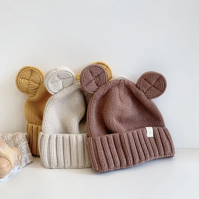 Baby Bear Ears Knitted Beanie