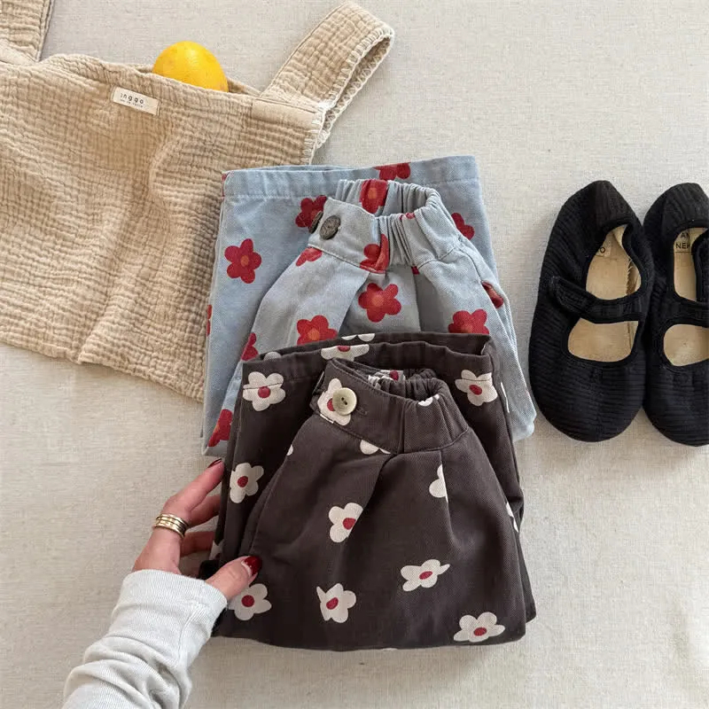 Toddler Allover Flower Loose Pants