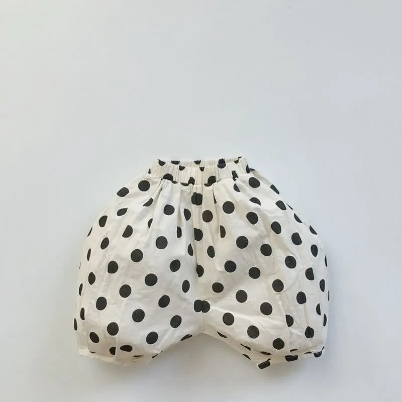 Toddler Vintage Dots Linen Apricot Shorts