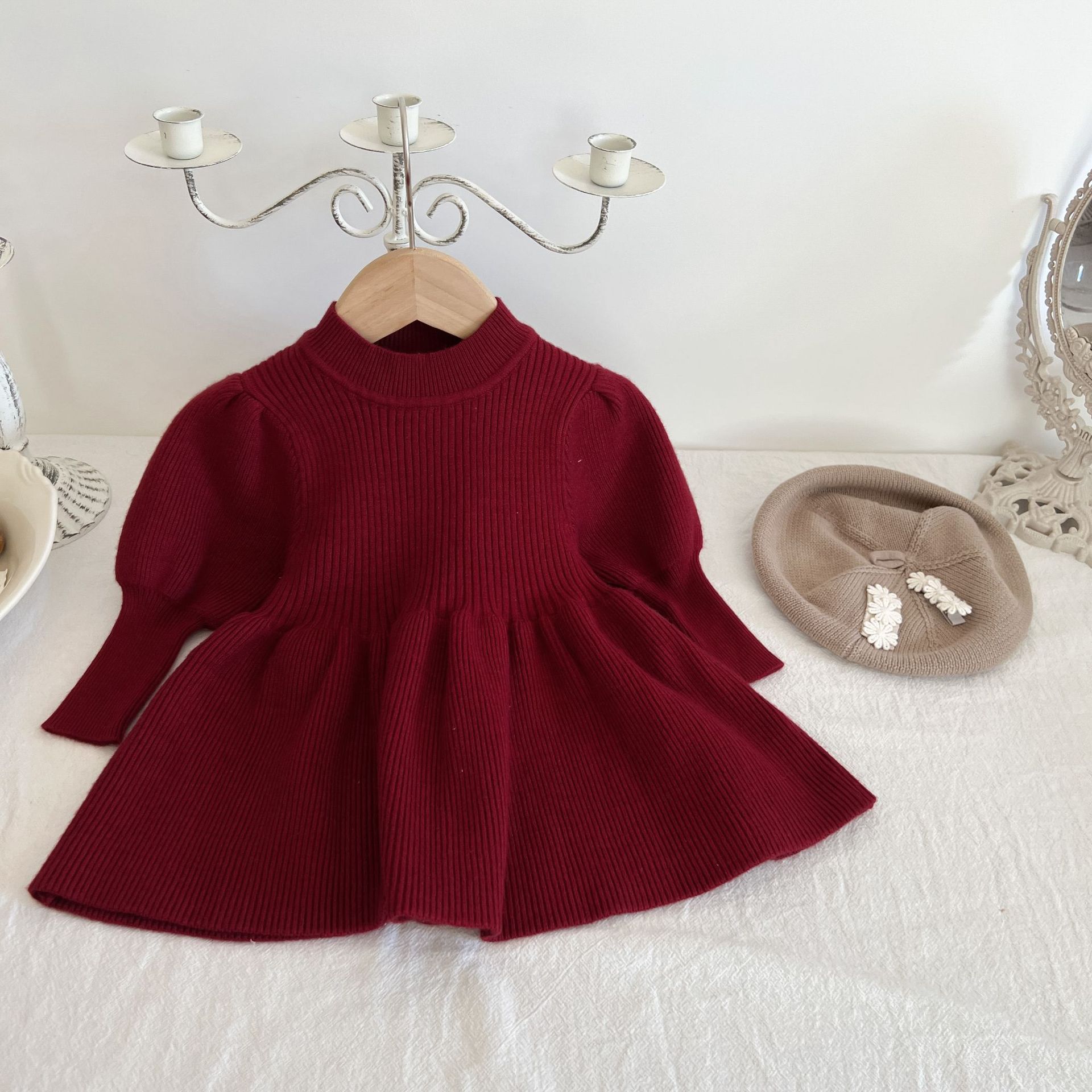 Baby Toddler Girl 2 Piece Puff Sleeves Dress