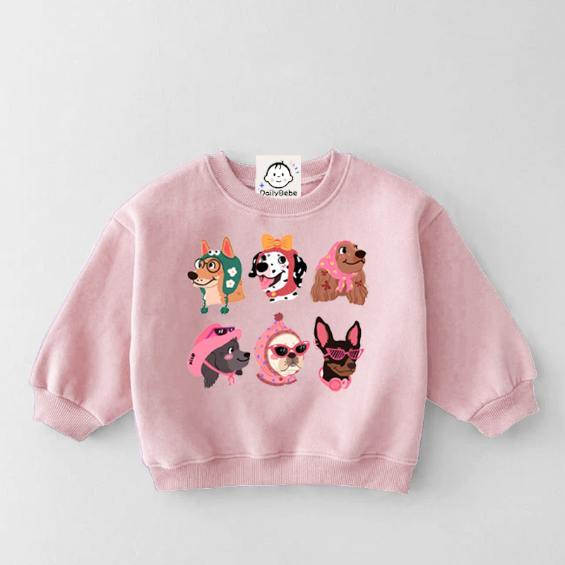 Baby & Kids Colorful Dog Pattern Sweatshirt