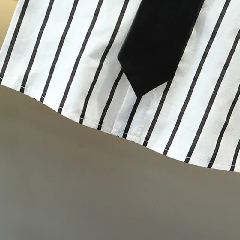 Baby 2-Piece Vertical Striped Polo White Set