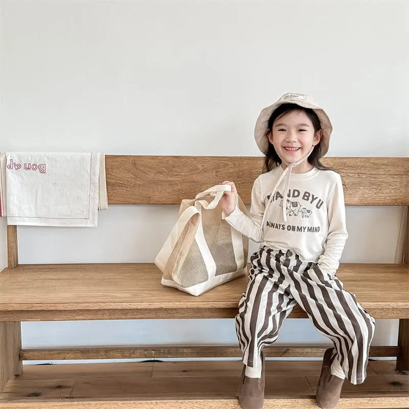 Toddler Vertical Striped Loose Pants