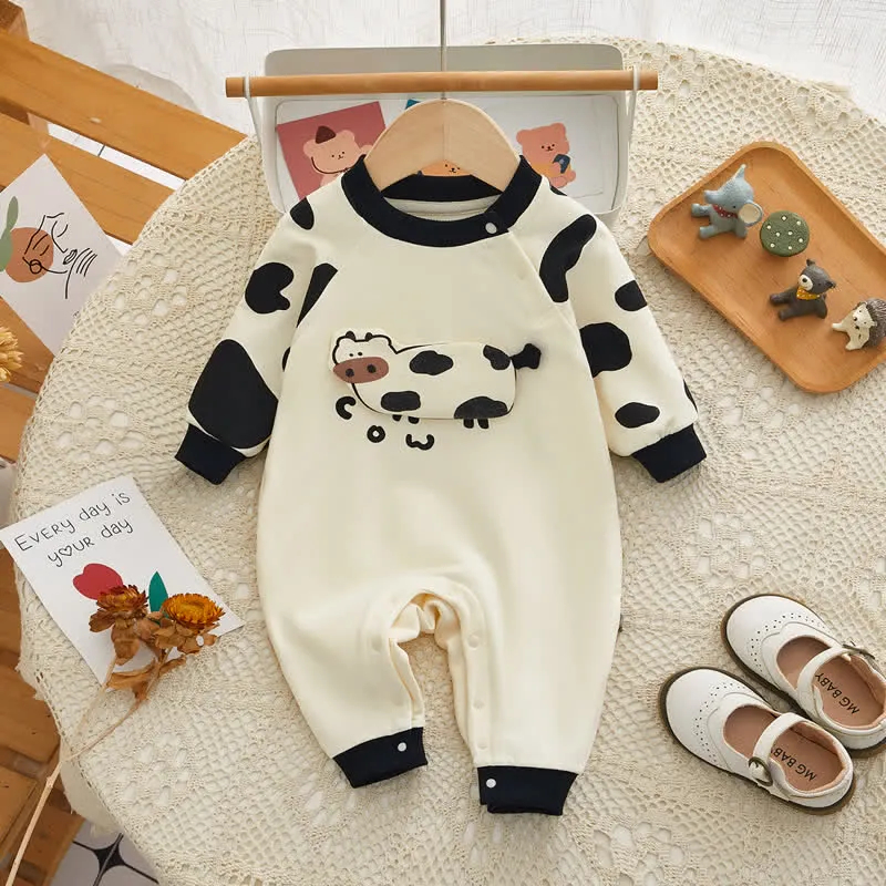 Baby Cow Beige Romper