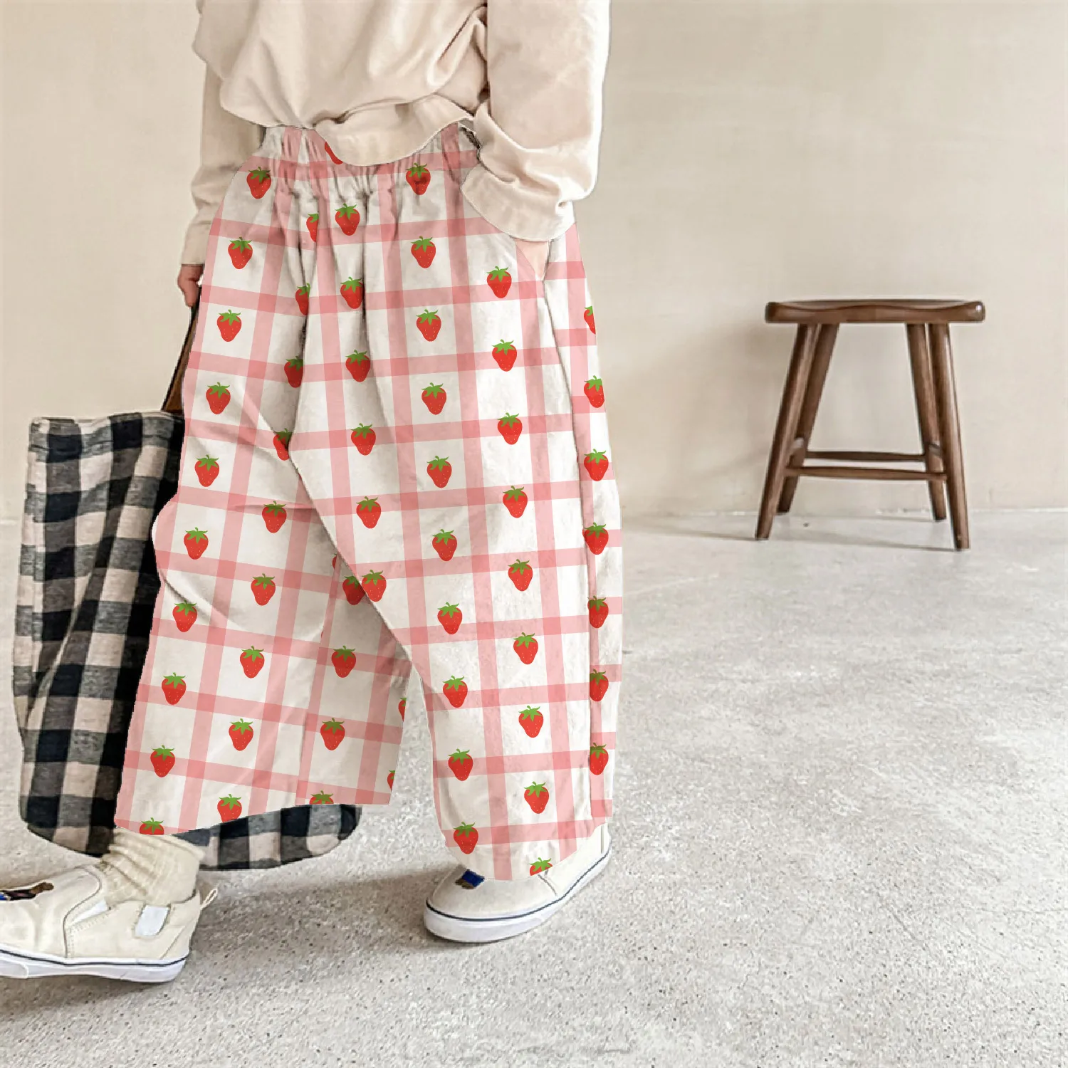 Baby & Kids Plaid Strawberry Pants