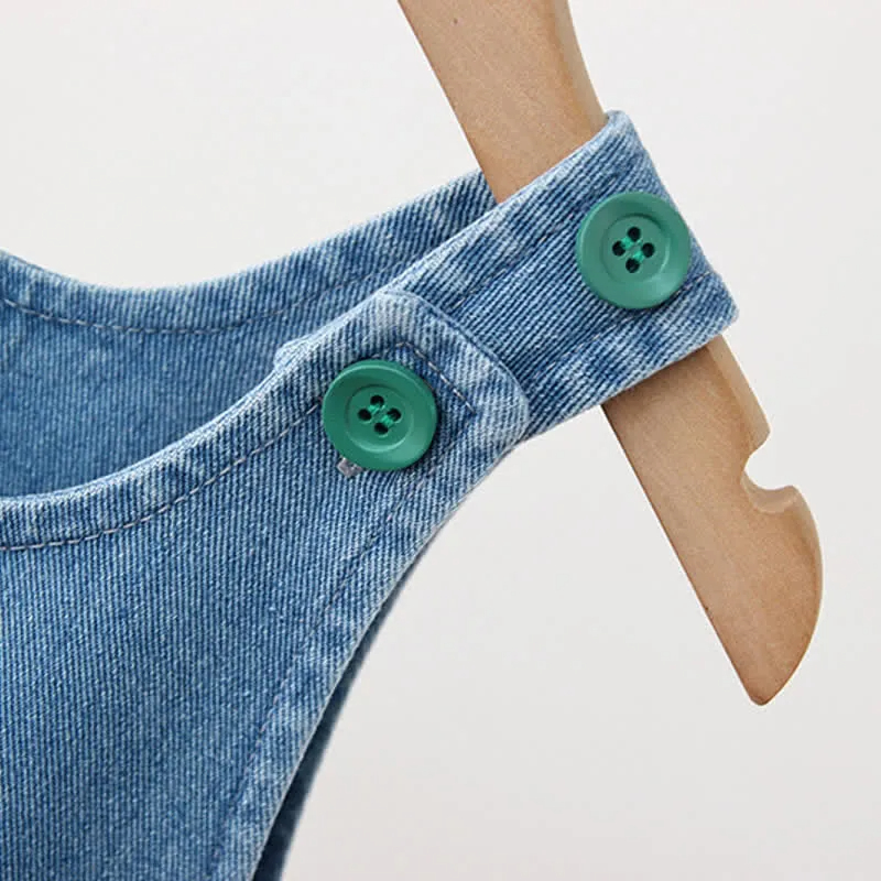 Toddler Double Pocket Fruit Denim Overalls
