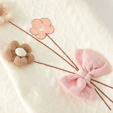 Baby Girl Ribbon Flower Romper