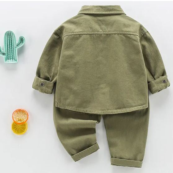 [Copy]2-Piece Baby Toddler Colorblock Set