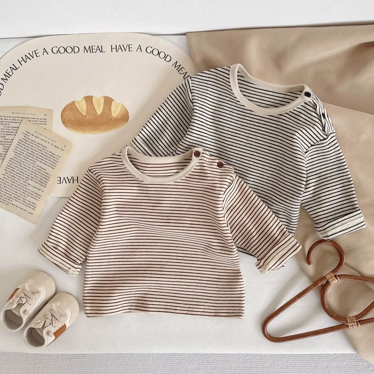 Baby Khaki Stripe T-Shirt