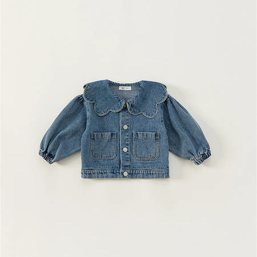 Toddler Girl Denim Petal Collar Jacket