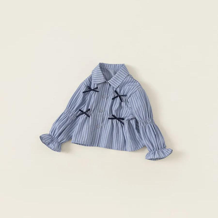 Toddler Girl Bow Stripes T-Shirt