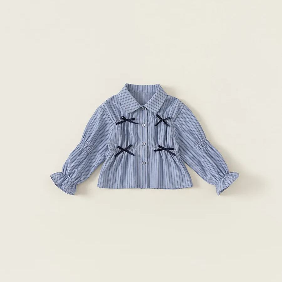 Toddler Girl Bow Stripes T-Shirt