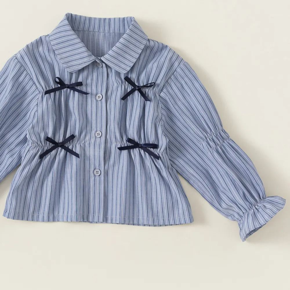 Toddler Girl Bow Stripes T-Shirt