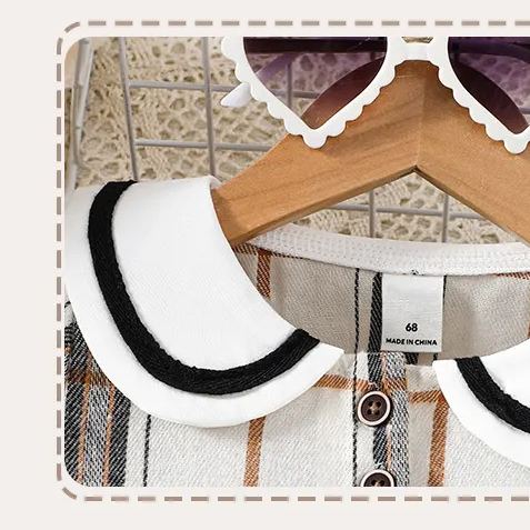 Baby Girl Brown Dress Romper