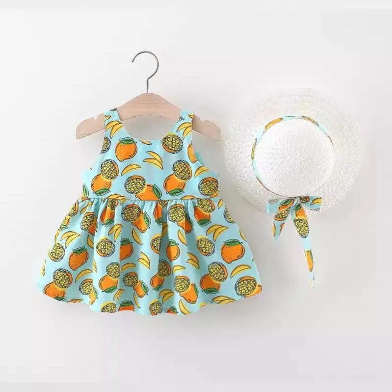 Baby Fruits Dress with Hat