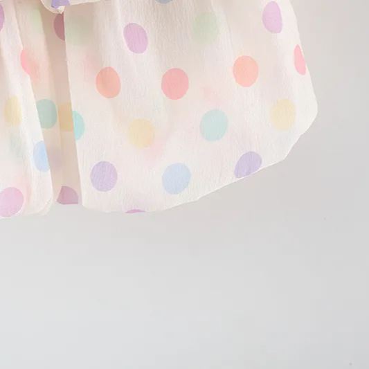 Baby Polka Dot Colorful Gauze Dress