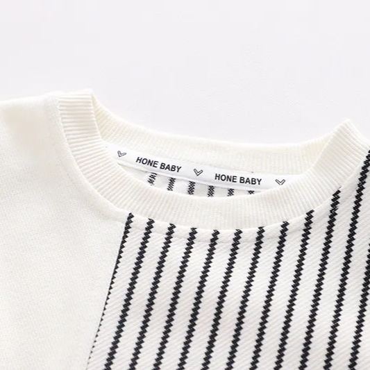 Kid Simple Striped Bear T-Shirt