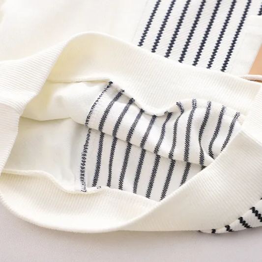 Kid Simple Striped Bear T-Shirt