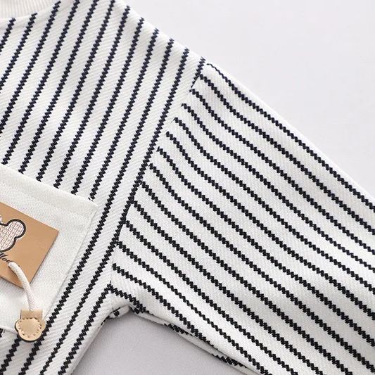 Kid Simple Striped Bear T-Shirt