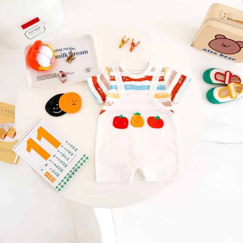 Baby Fake Two Pieces Tomato Romper