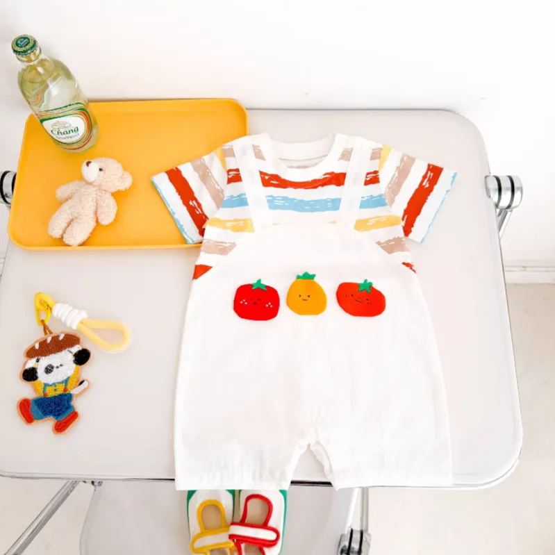 Baby Fake Two Pieces Tomato Romper