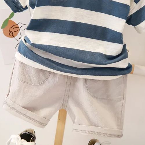 Baby Kid 2-Piece Stripe T-shirt and Short Set