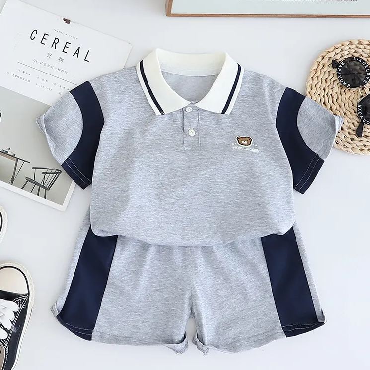 Baby Kid 2-Piece Polo Bear Set
