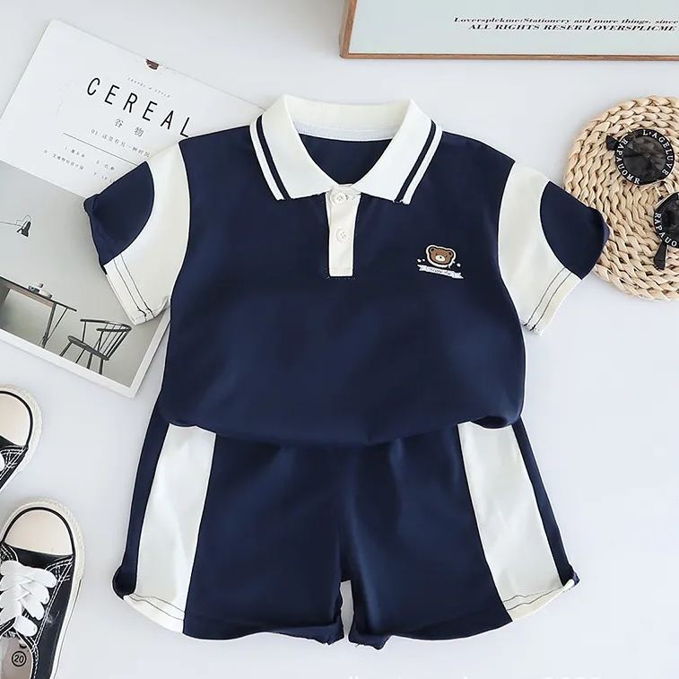 Baby Kid 2-Piece Polo Bear Set