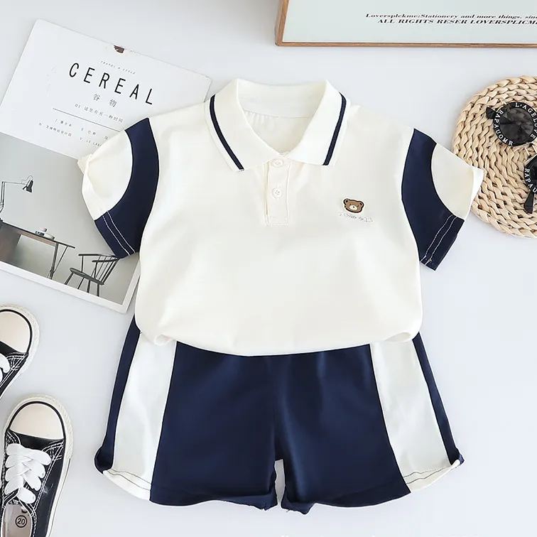 Baby Kid 2-Piece Polo Bear Set