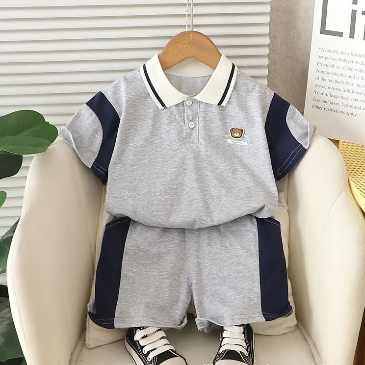 Baby Kid 2-Piece Polo Bear Set