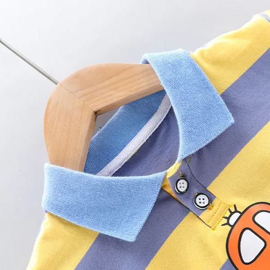 Baby Kid 2-Piece Stripe Car Polo Set