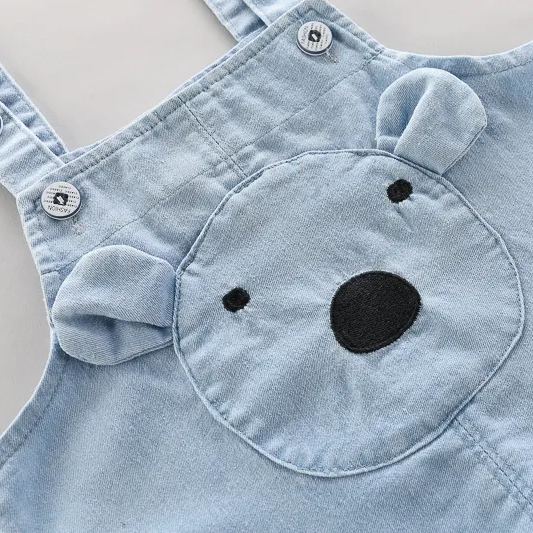 Baby Kid 2-Piece T-Shirt and Koala Overalls Set