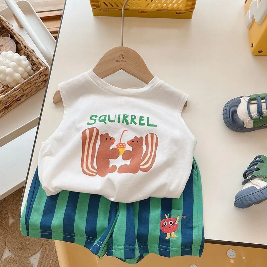 [Copy]Baby Green Striped Pants