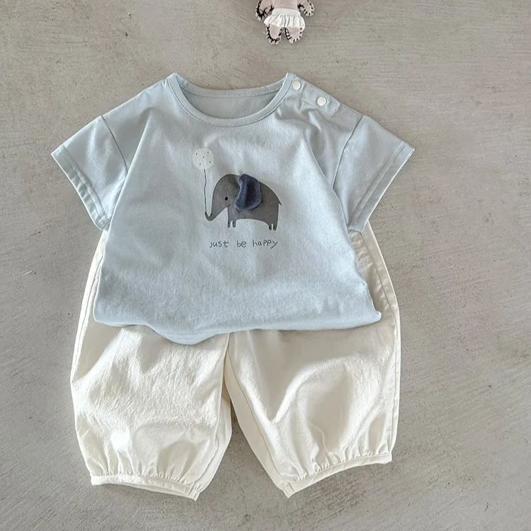 [Copy]Baby Bear Stripe T-Shirt and Shorts Set