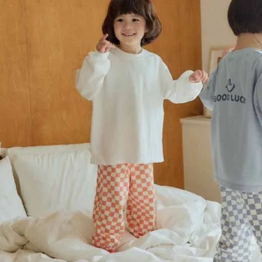 Baby Orange Checkerboard Pants