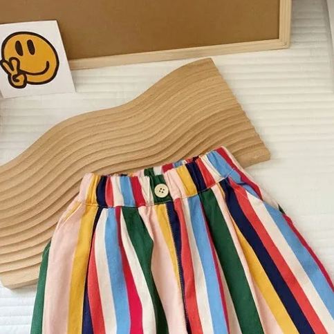 Toddler Colored Striped Pants