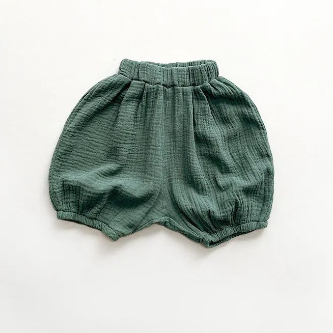 [Copy]Toddler Vintage Dots Linen Apricot Shorts