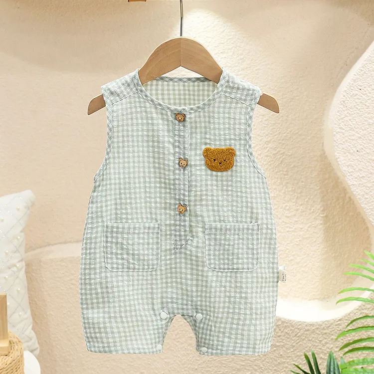 Baby Bear Plaid Romper