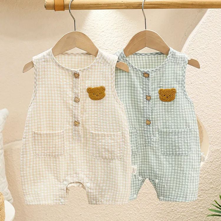 Baby Bear Plaid Romper
