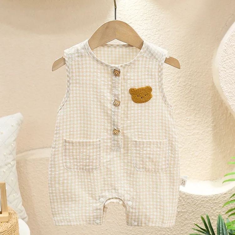 Baby Bear Plaid Romper