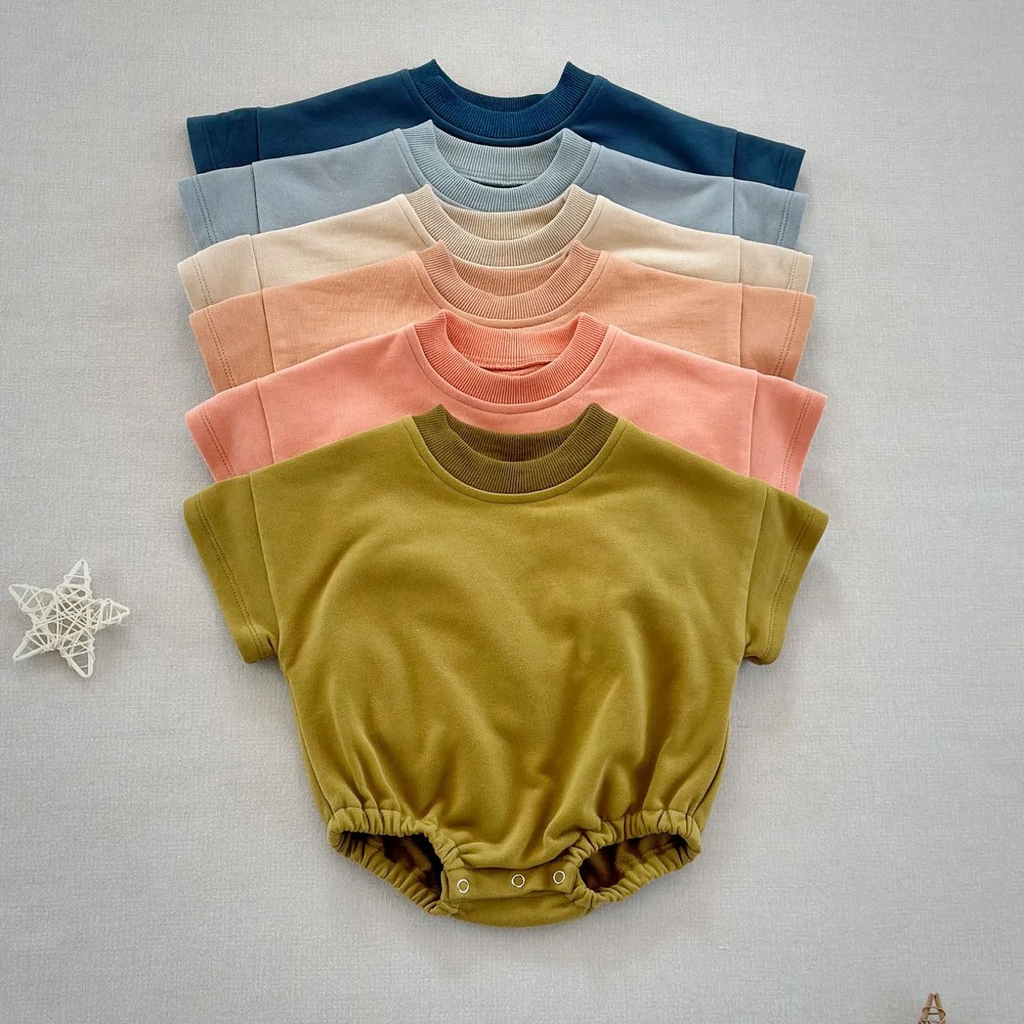 Baby Solid Color Comfort Loose Bodysuit