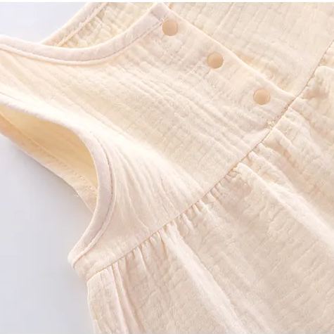 Toddler 2-Piece Solid Color Sleeveless Gauze Set