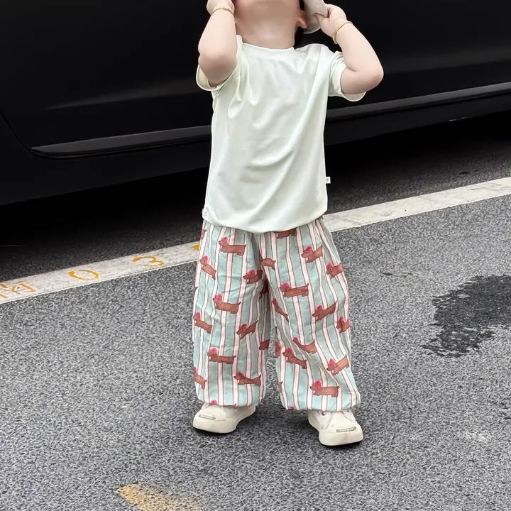 [Copy]Baby Apple Banana Striped Pants