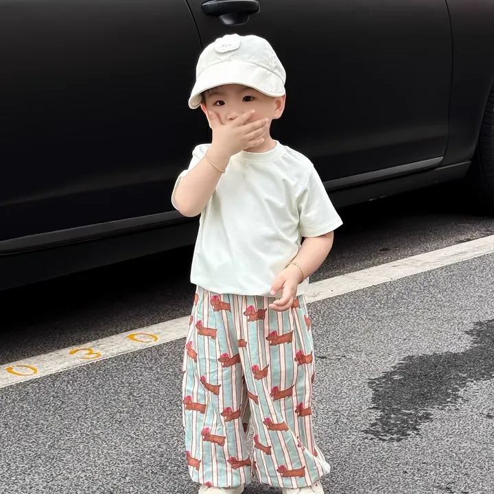 [Copy]Baby Apple Banana Striped Pants