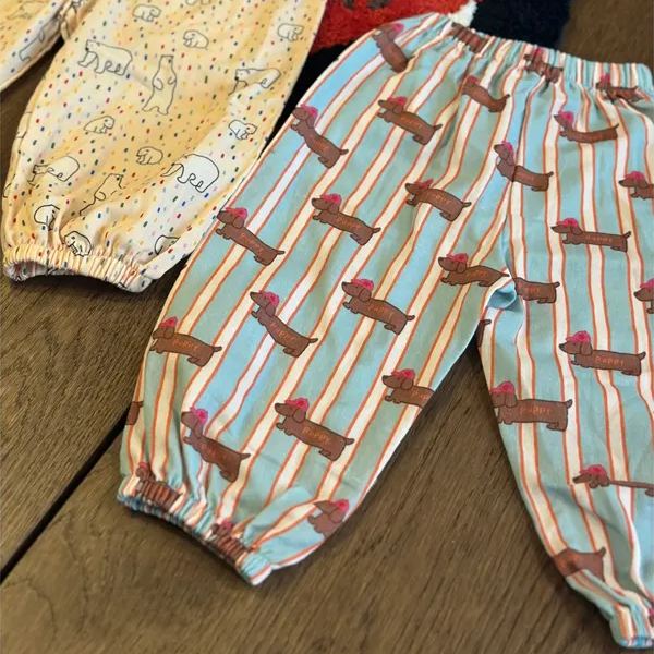 [Copy]Baby Apple Banana Striped Pants